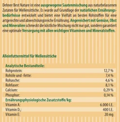 Dehner Best Nature Vogelfutter für Wellensittiche, 2,5 kg