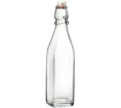 Dehner Bügelverschlussflasche Vierkant, 500 ml