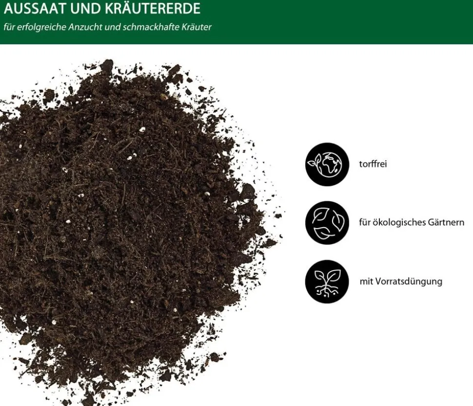 Dehner Bio Aussaat- und Kräutererde, 108 x 20 Liter