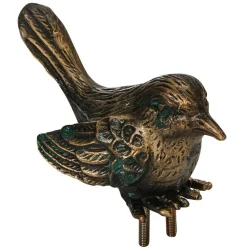 Dehner Bronze-Vogel für Granit-Vogeltränke, ca. B10/H5/T4 cm