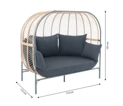 Dehner Daybed Venezia, ca. B172/H153/T112 cm