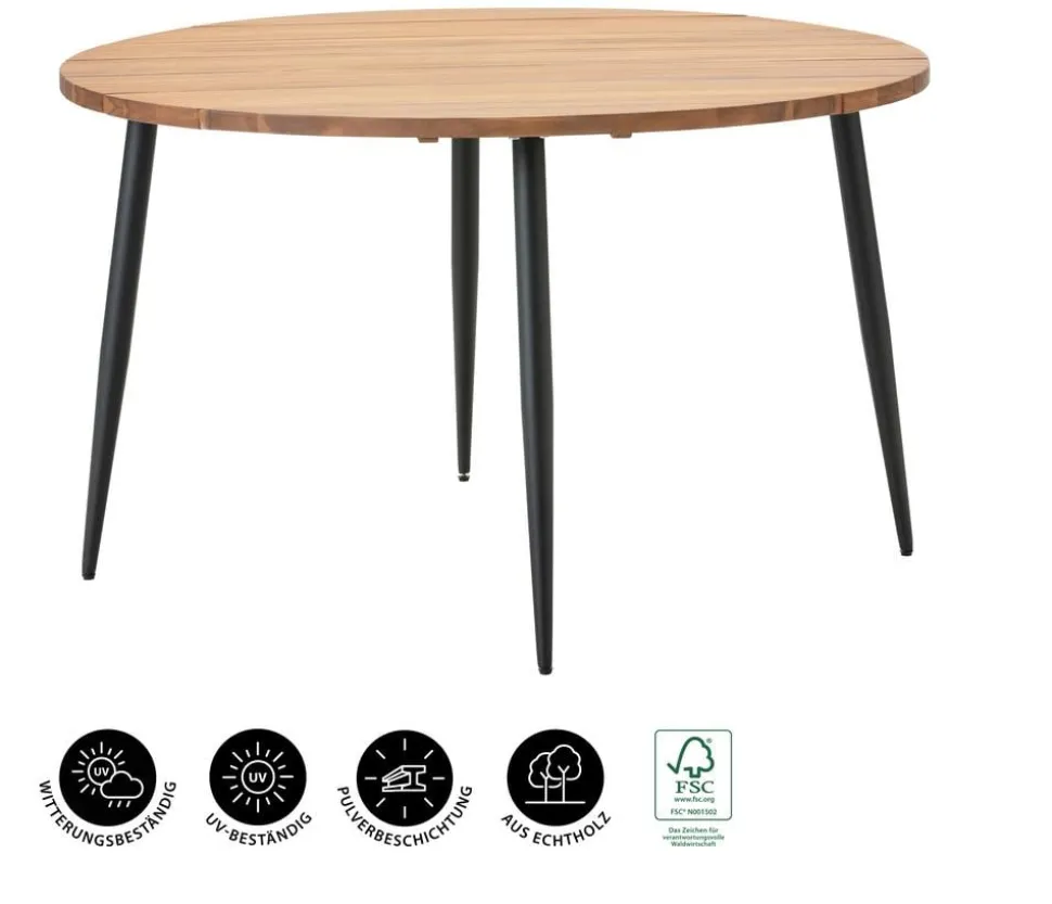 Dehner Dining-Tisch Venezia, Ø120/H75 cm