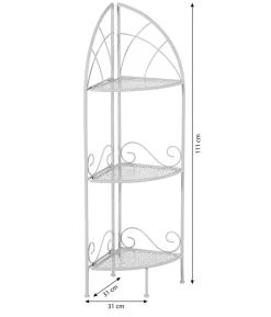 Dehner Eckregal Luca, ca. B31/H111/T31 cm