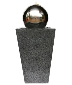 Dehner Edelstahl-Gartenbrunnen Kioto, ca. B34/H83/T34 cm
