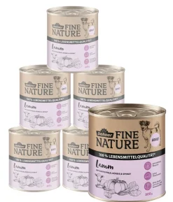 Dehner Fine Nature Nassfutter für Hunde Adult, Lamm mit Kartoffeln, Kürbis & Spinat