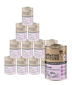 Dehner Fine Nature Nassfutter für Hunde Adult, Lamm mit Kartoffeln, Kürbis & Spinat