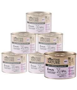 Dehner Fine Nature Nassfutter für Hunde Adult, Lamm mit Kartoffeln, Kürbis & Spinat