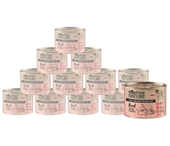 Dehner Fine Nature Nassfutter für Hunde Adult, Rind mit Reis, Zucchini & Tomate