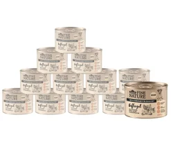 Dehner Fine Nature Nassfutter für Hunde Junior, Geflügel mit Zucchini, Apfel & Eierschalenpulver