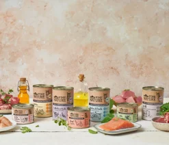 Dehner Fine Nature Nassfutter für Katzen Adult, Pute mit Lachsöl & Katzengamander