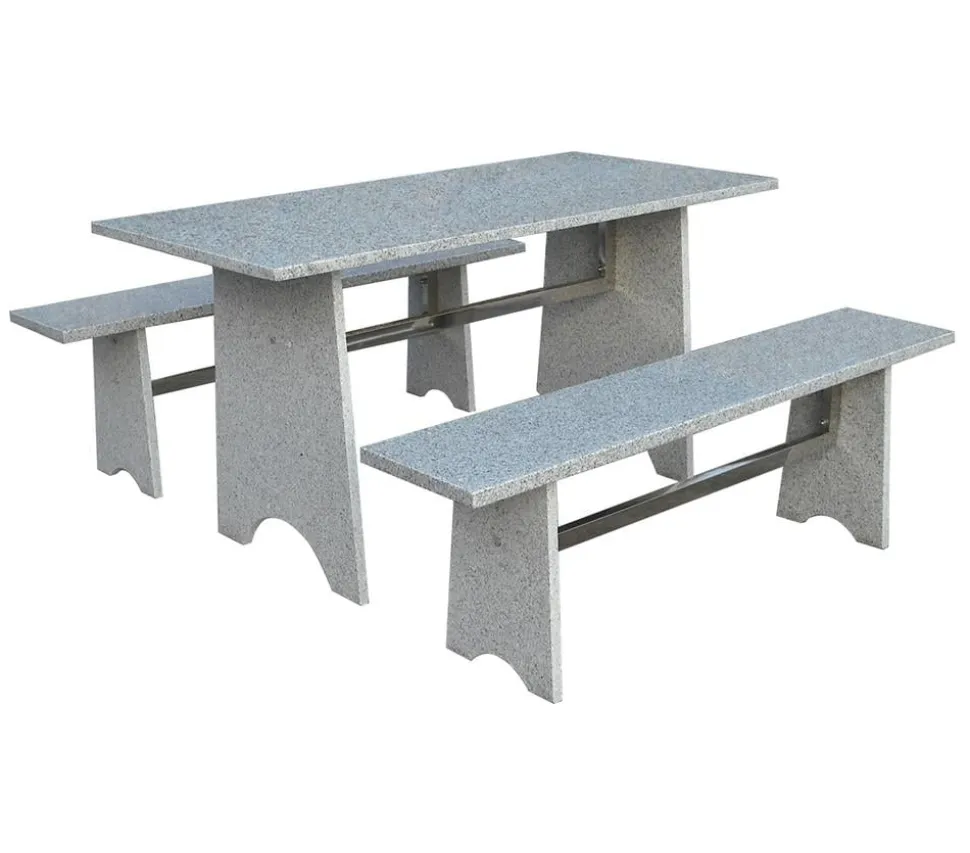 Dehner Gartenmöbel-Set aus Granit, 3-teilig