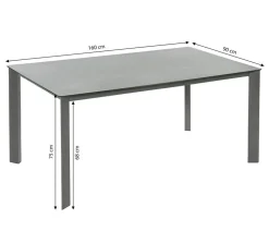 Dehner Gartentisch Nancy, ca. B160/H75/T90 cm