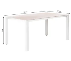 Dehner Gartentisch Palermo, ca. B160/H74/T87 cm