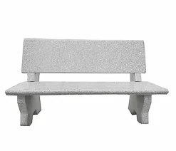 Dehner Granit-Gartenbank, grau, ca. B120/H75/T50 cm