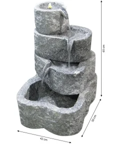Dehner Granit-Gartenbrunnen Wasserfall, ca. H65 cm