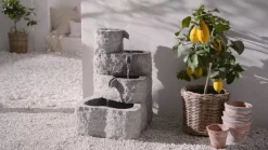 Dehner Granit-Gartenbrunnen Wasserfall, ca. H65 cm
