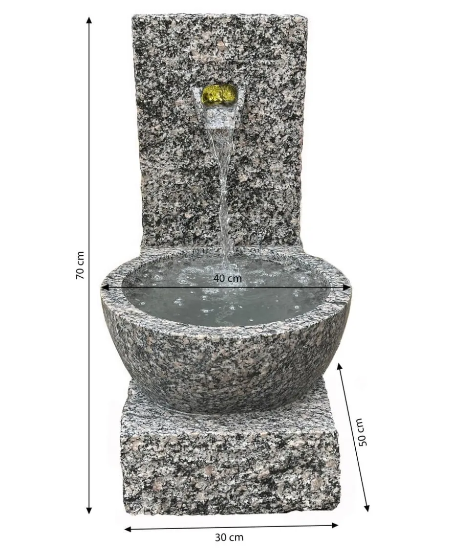 Dehner Granit-Gartenbrunnen Peel, ca. H70 cm