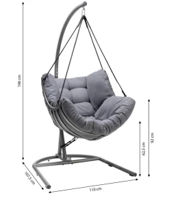 Dehner Hängesessel Chicago, ca. B110/H196/T107,5 cm