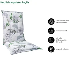 Dehner Hochlehnerauflage Puglia, ca. B50/H6/T121 cm