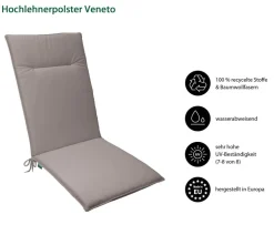 Dehner Hochlehnerauflage Veneto, ca. B48/H4/T120 cm