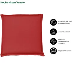 Dehner Hockerkissen Veneto, ca. B50/H6/T50 cm