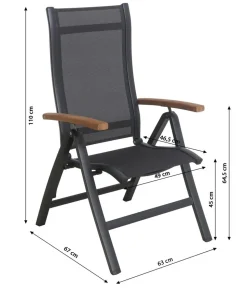 Dehner Klappsessel Chicago Wood