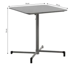 Dehner Klapptisch Chicago, ca. B70/H74/T70 cm