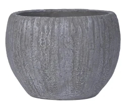 Dehner Kunststein-Topf Belfast, bauchig, grau