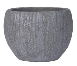 Dehner Kunststein-Topf Belfast, bauchig, grau