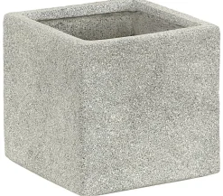Dehner Kunststein-Topf Rock, quadratisch, grau
