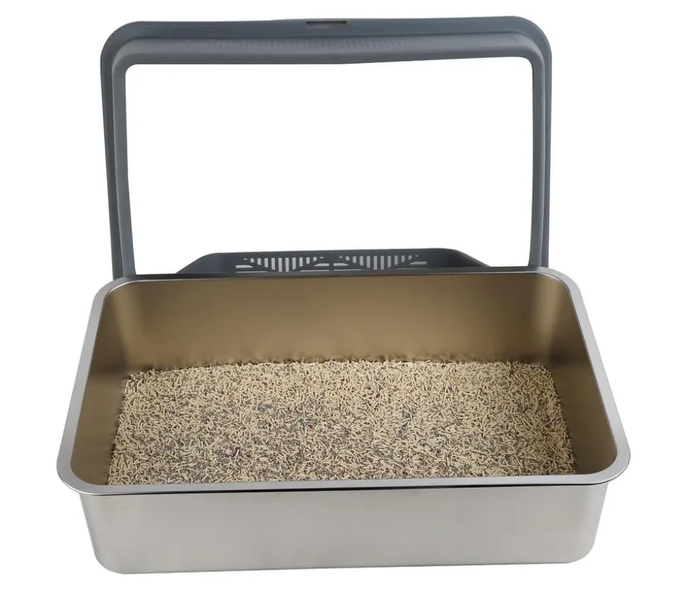 Dehner Lieblinge Edelstahl-Katzentoilette Nova, ca. B60,8/H29,3/T40,8 cm