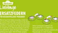 Dehner Lieblinge Ersatzfedern für Katzenspielzeug Peekaboo, 2 Stk