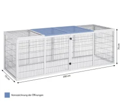 Dehner Lieblinge Freilaufgehege Monumento, ca. B200/H70/T70 cm