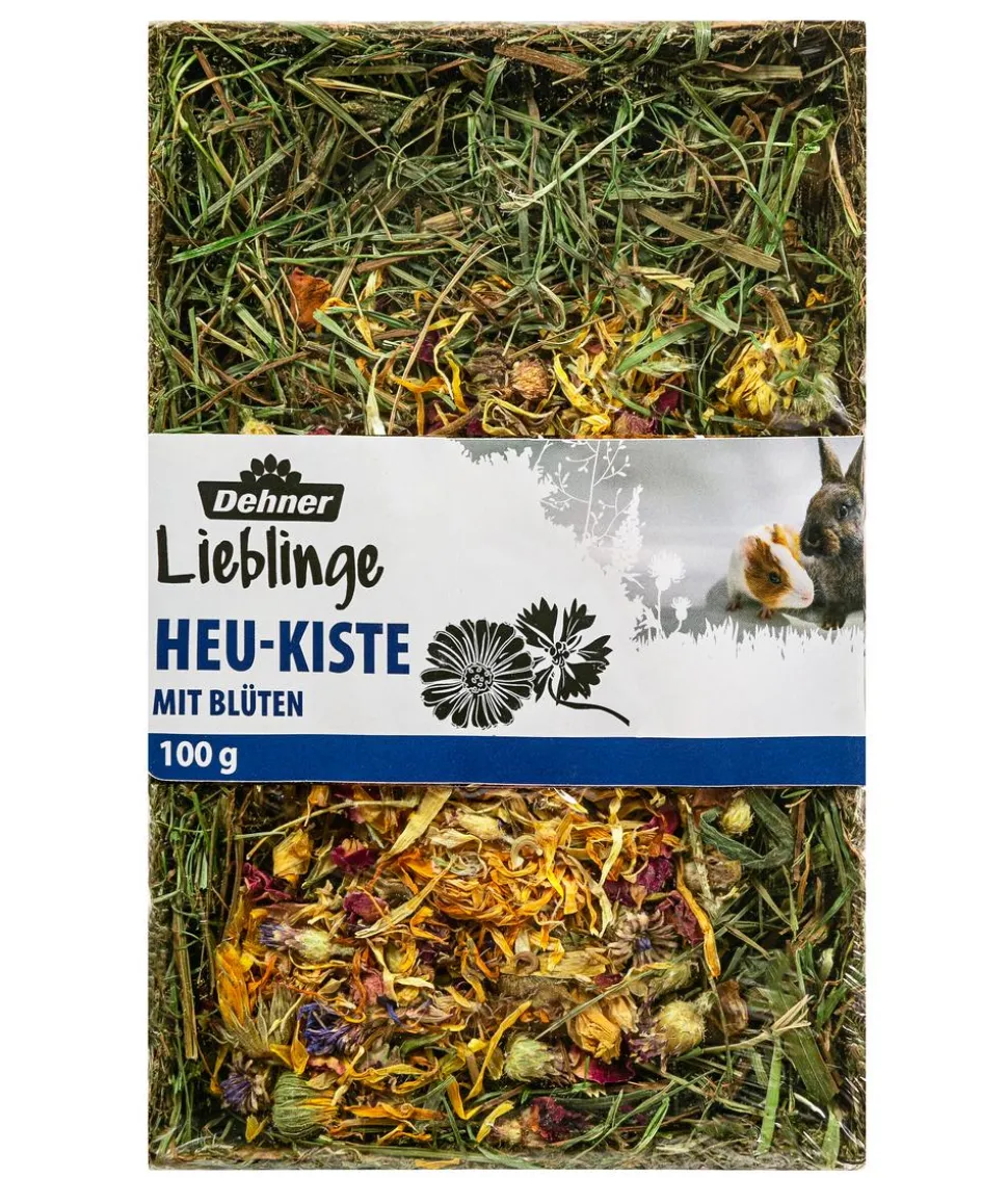 Dehner Lieblinge Heu-Kiste mit Blüten, 100 g