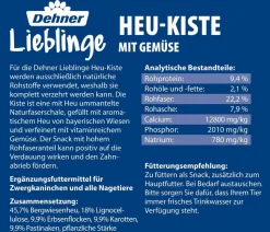 Dehner Lieblinge Heu-Kiste mit Gemüse, 100 g