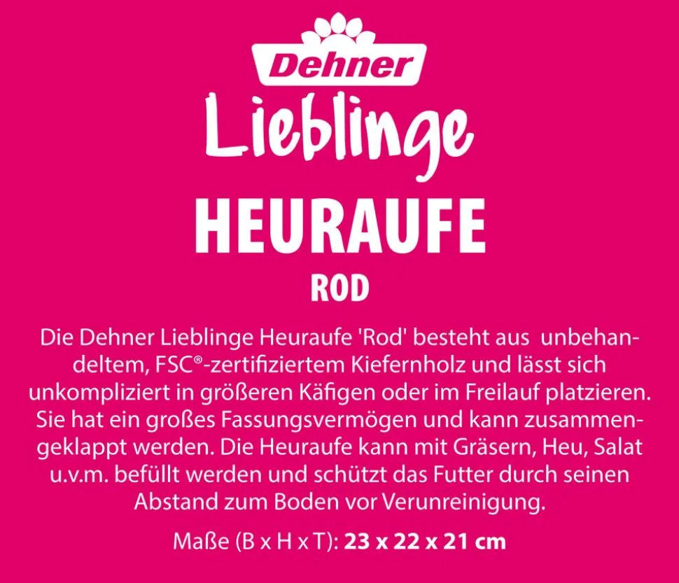 Dehner Lieblinge Heuraufe zum Aufstellen, ca. B23/H22/T21 cm