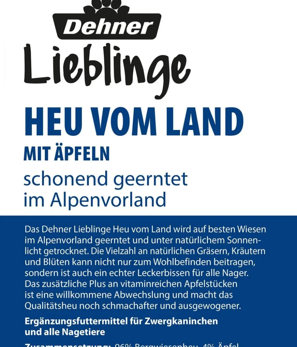 Dehner Lieblinge Heu vom Land mit Apfelstücken, 500 g