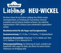 Dehner Lieblinge Heu-Wickel mit Kaninchen-Dekor, 65 g