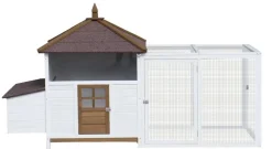 Dehner Lieblinge Hühnerstall Florenz, weiß/braun, ca. B122,3/H120,7/T91,7 cm