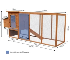Dehner Lieblinge Hühnerstall Chicken House, ca. B247/H103/T75 cm