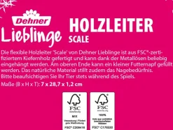 Dehner Lieblinge Holzleiter Scale, ca. B7/H28,7/T1,2 cm