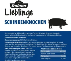 Dehner Lieblinge Hundesnack Schinkenknochen, groß
