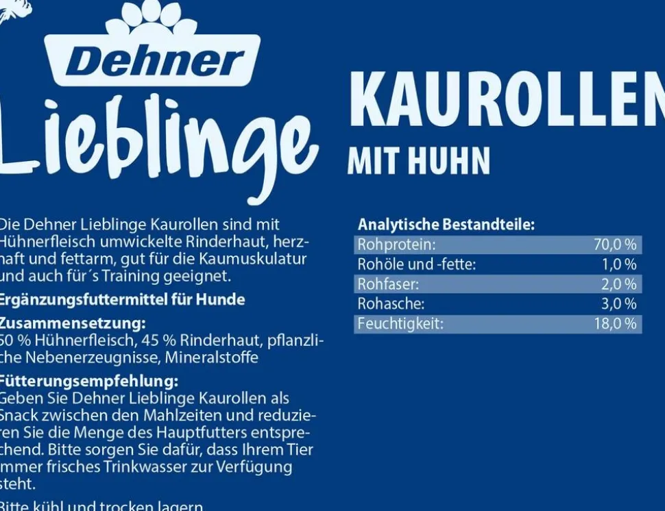 Dehner Lieblinge Hundesnack Kaurollen