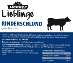 Dehner Lieblinge Hundesnack Rinderschlund geschnitten