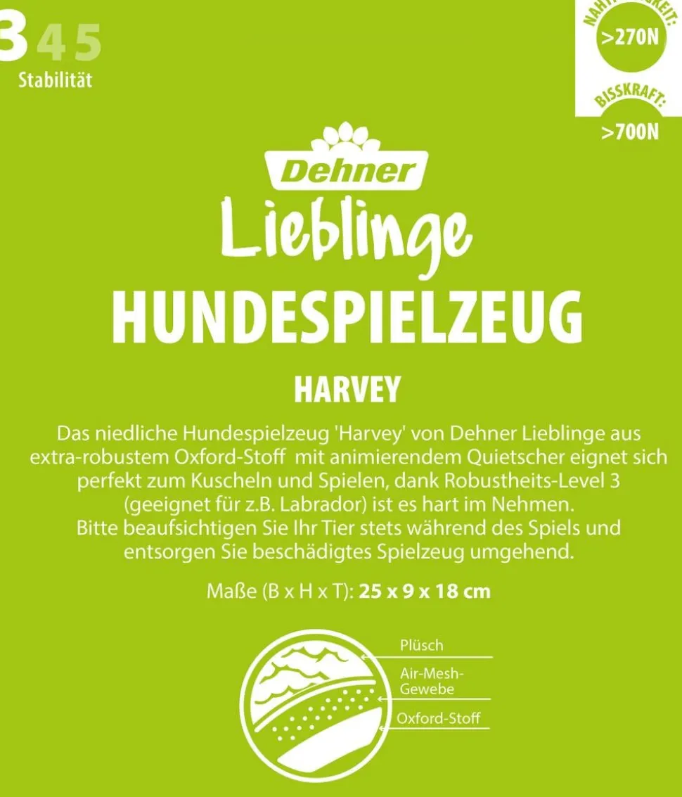 Dehner Lieblinge Hundespielzeug Harvey, ca. B25/H9/T18 cm
