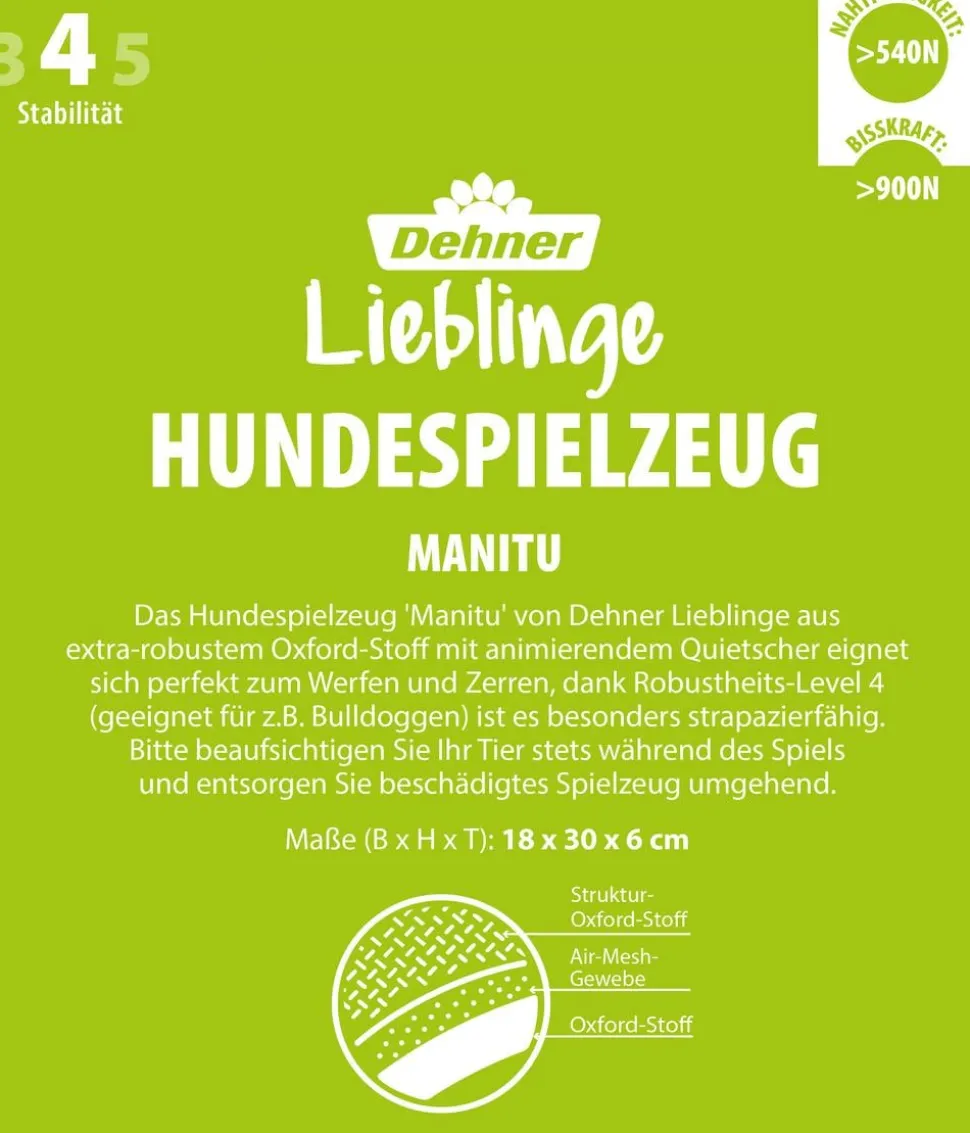 Dehner Lieblinge Hundespielzeug Manitu, ca. B18/H30/T6 cm