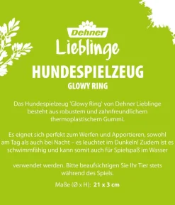 Dehner Lieblinge Hundespielzeug Glowy Ring, ca. Ø21/H3 cm