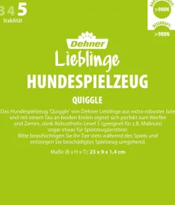 Dehner Lieblinge Hundespielzeug Quiggle, ca. B23/H9/T1,4 cm
