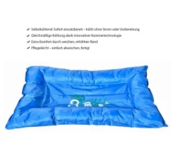 Dehner Lieblinge Kühlmatte Lilo, rechteckig, blau, ca. B75/H7/T50 cm