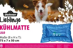 Dehner Lieblinge Kühlmatte Lilo, rechteckig, blau, ca. B75/H7/T50 cm